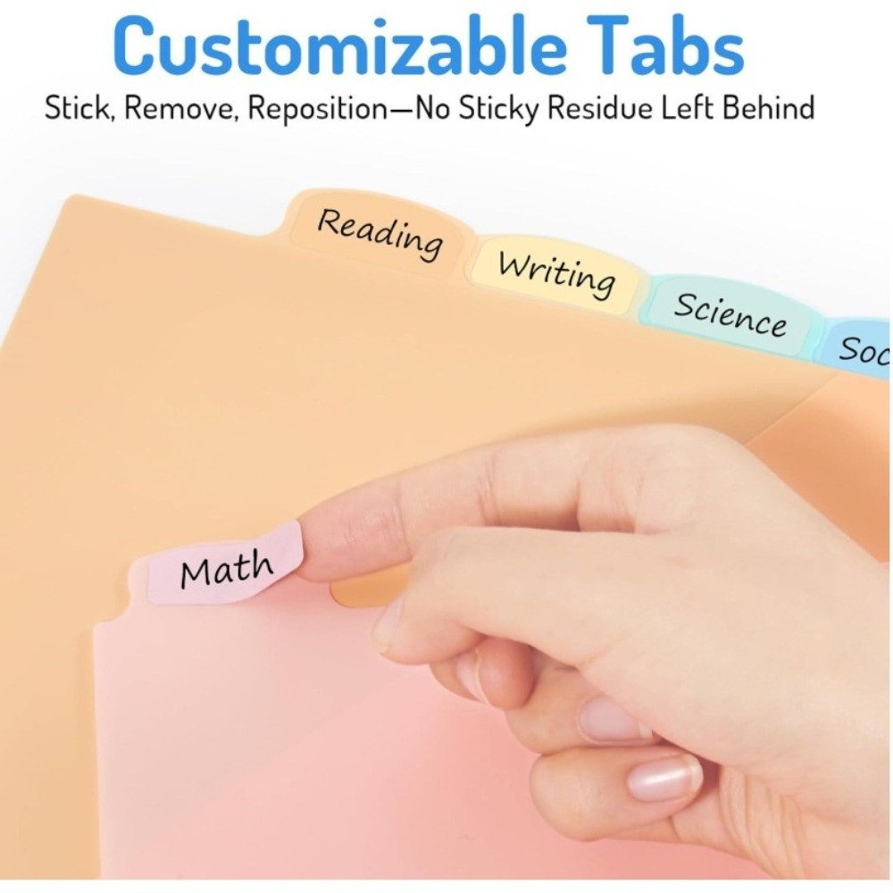 Tab Divider A4 - Separadores Transparentes y Duraderos para Carpeta,
