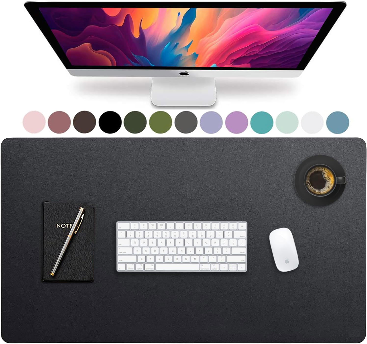 Leather Desk Pad - Alfombrilla de Escritorio Grande de Cuero,