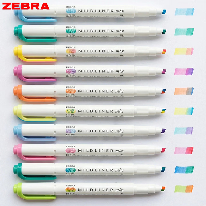 Zebra Pen Mildliner - Marcadores Mildliner Zebra WKS23, Doble Color,