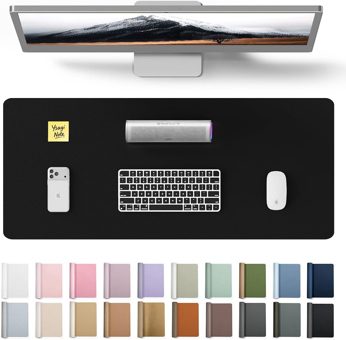 Leather Desk Pad - Protector de escritorio grande de cuero