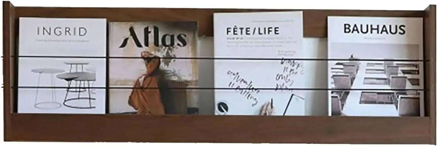 Magazine Holder Rack - Estantería, Revistero de Madera/Soporte de Folletos