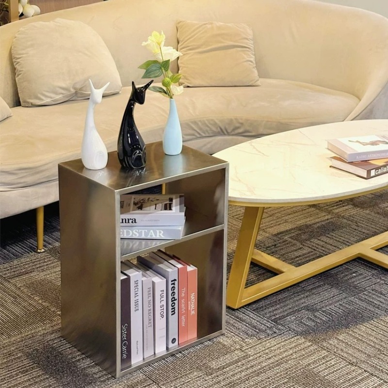 Magazine Holder Rack - Mesa de Centro de Acero Inoxidable