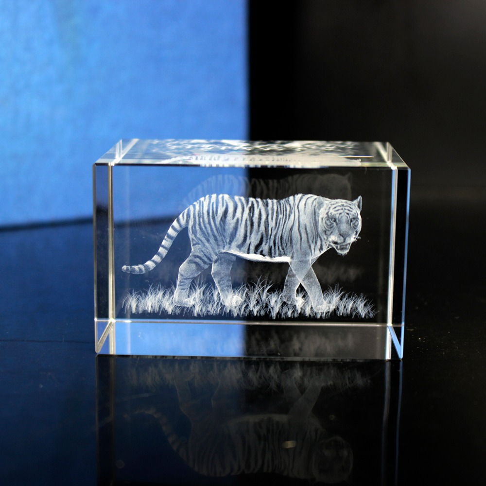 Estatua modelo de tigre de cri - Paper Weight Crystal reseña y precio