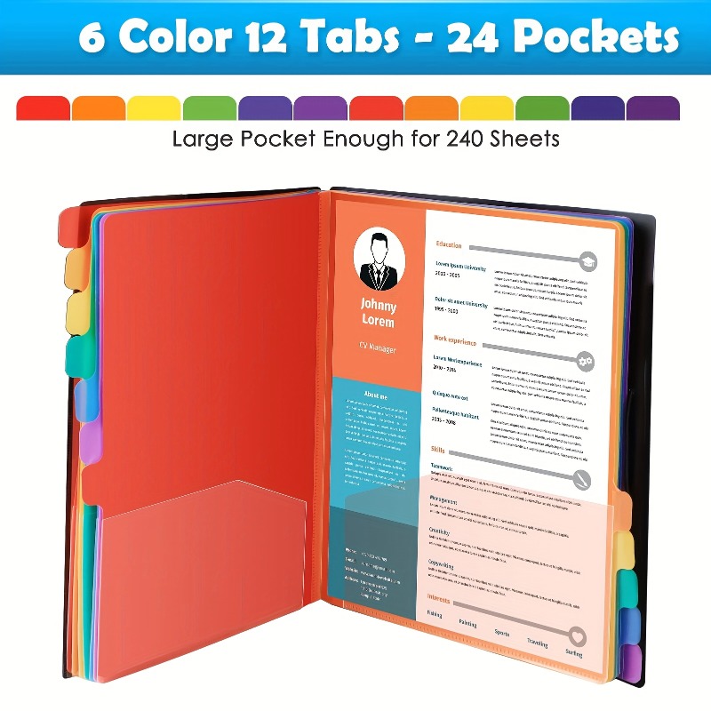 Carpeta A4 multicapa con cubie - Tab Divider A4 reseña y precio