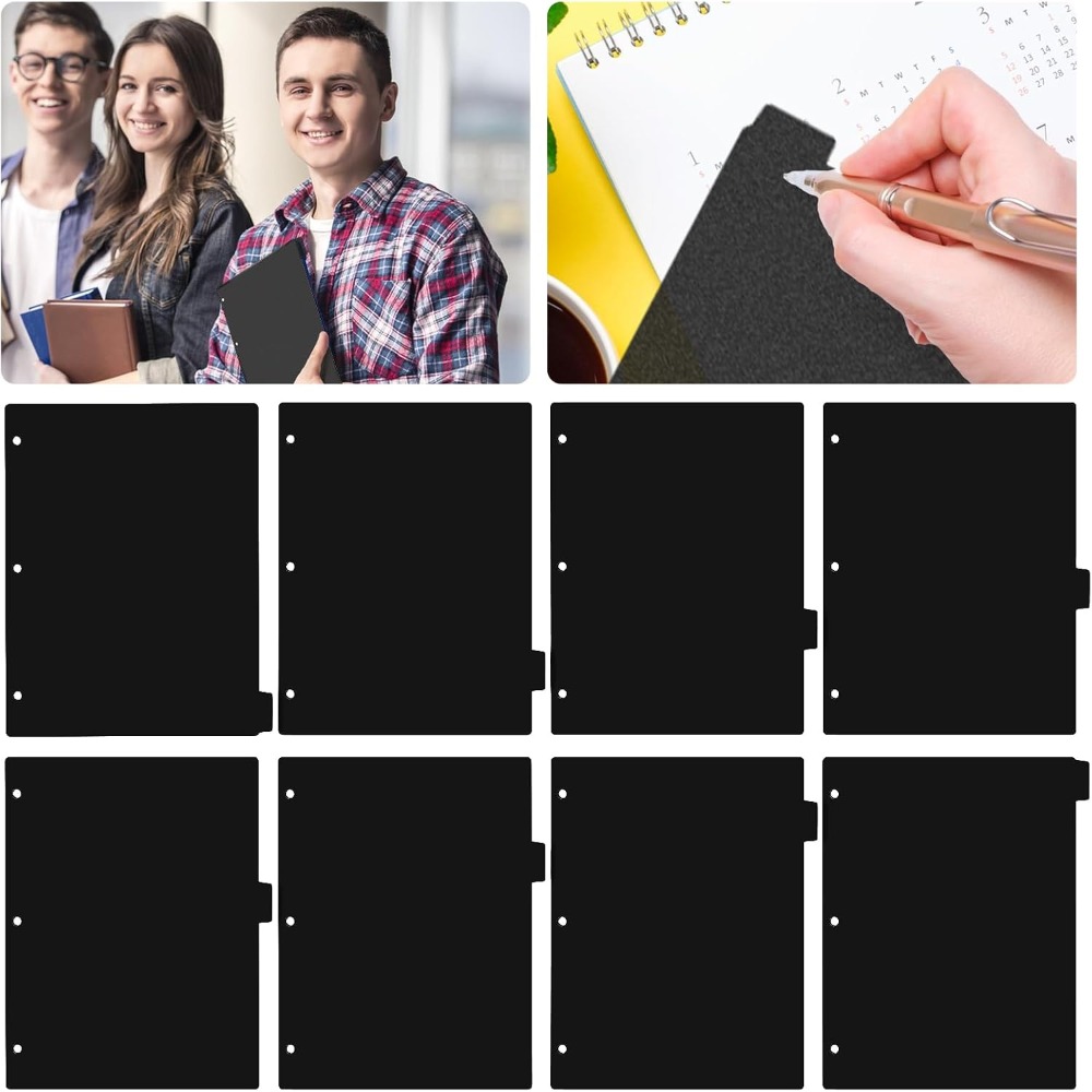 8 separadores de plástico negr - Tab Divider A4 reseña y precio