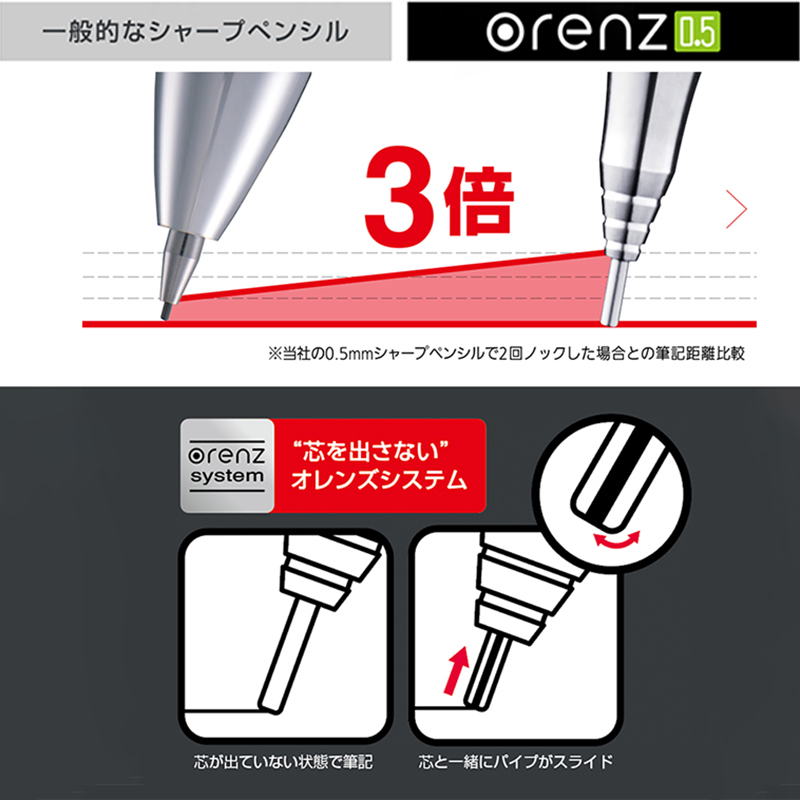 Lápiz mecánico Pentel Orenz pa - Mechanical Pencil 0.3 reseña y precio