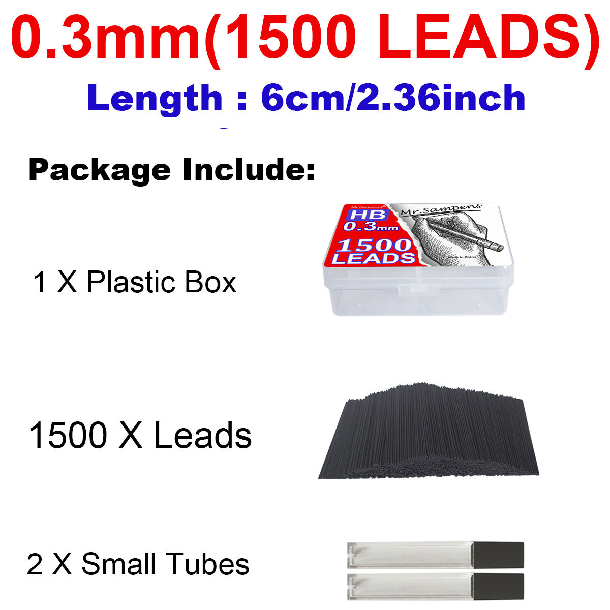 Paquete de 1500 cables de lápi - Mechanical Pencil 0.3 reseña y precio